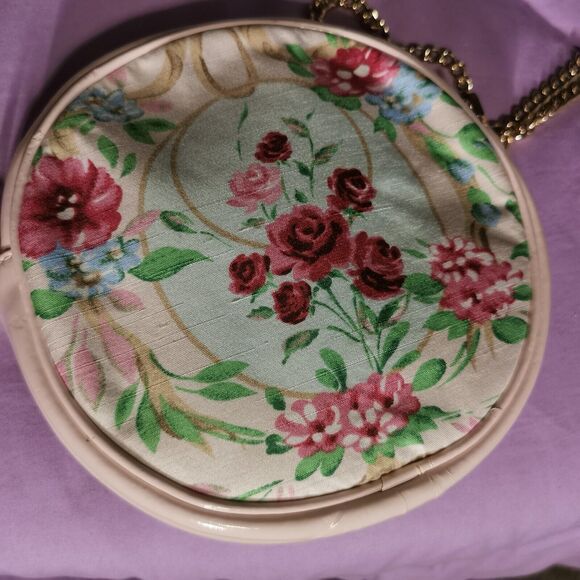 Jesus Diamante Purse Rose Print Hime Gyaru Gal Style Crossbody Floral Spring Bag - Picture 6 of 9